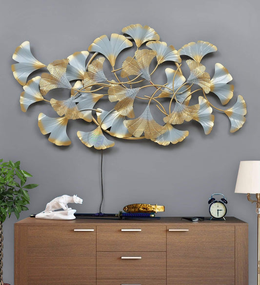 Water Lilly Metal Wall Hanging With LED Light