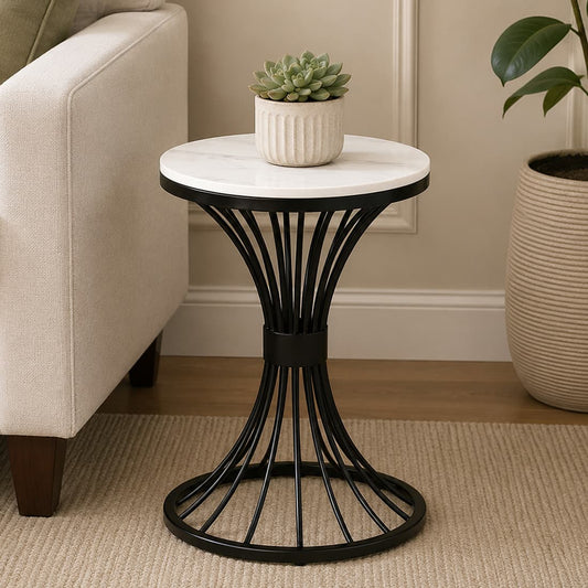 Swish Black Metal Side Table – product view