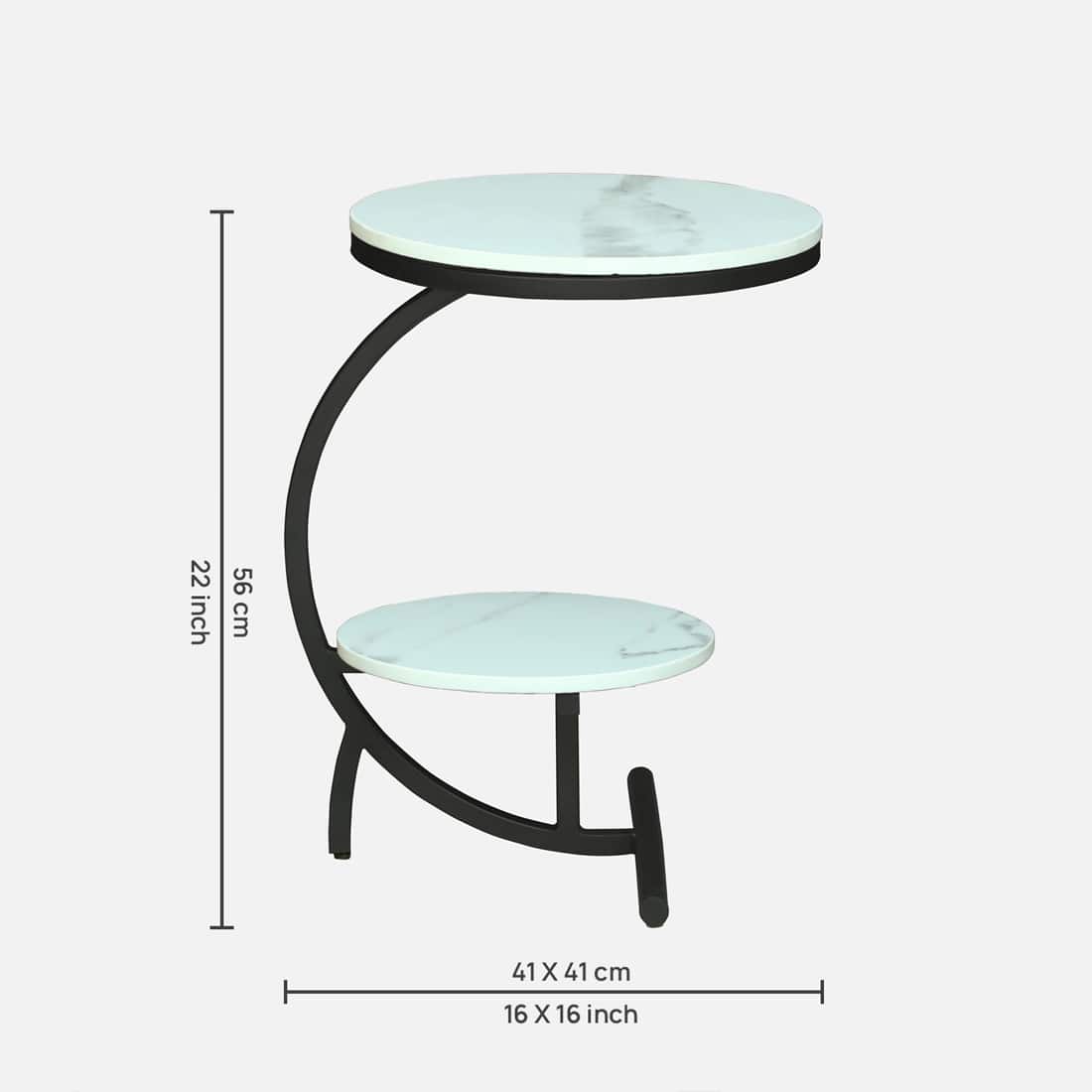 JIP Black Metal Side Table – view 3