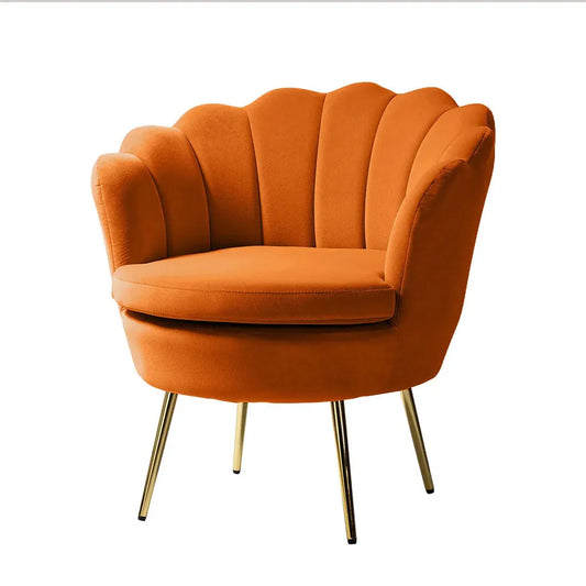 Luxury Mustard Velvet Lounge Chair