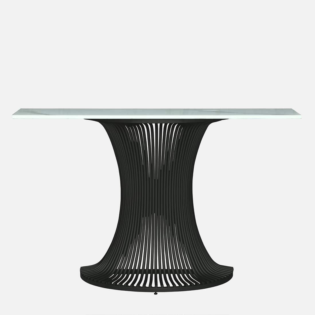 Sleek Black Metal Console Table – view 3