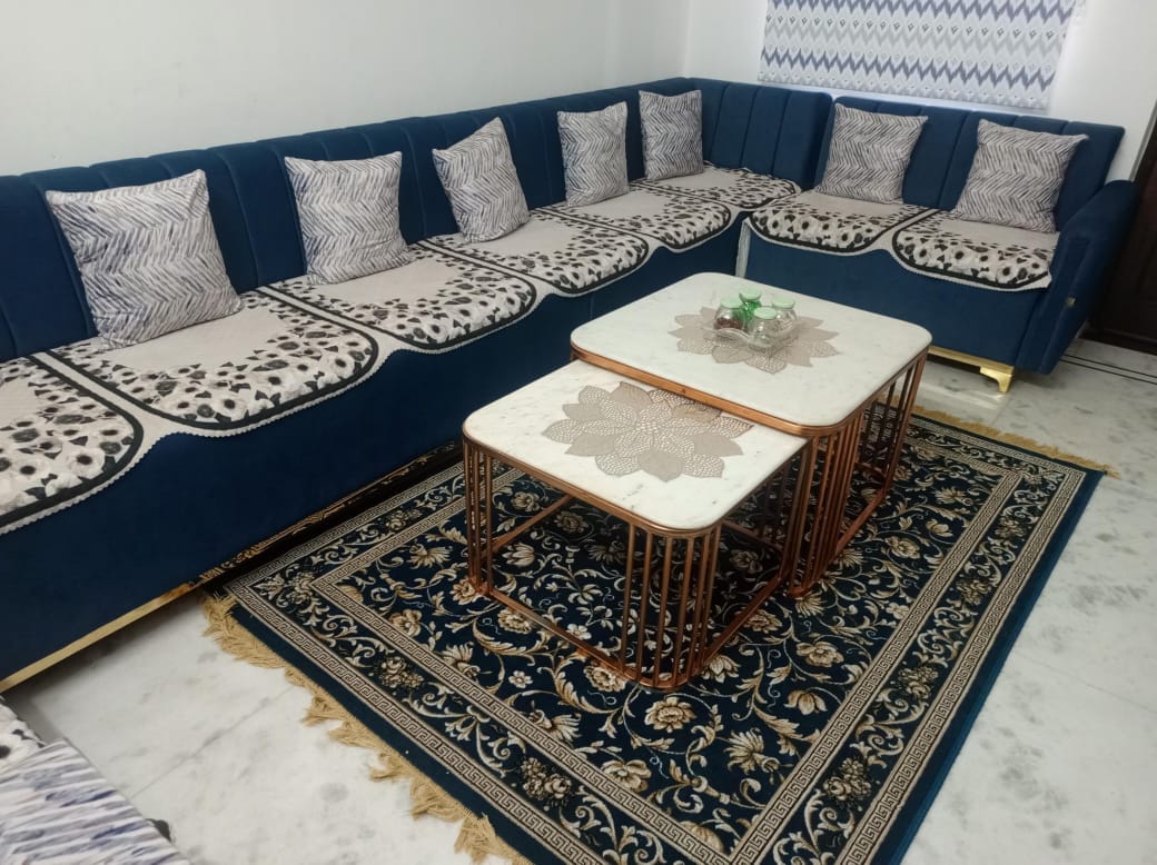 Milan Box-Frame Marble Nesting Coffee Table Set (2 Pc)