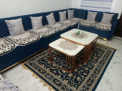 Milan Box-Frame Marble Nesting Coffee Table Set (2 Pc)
