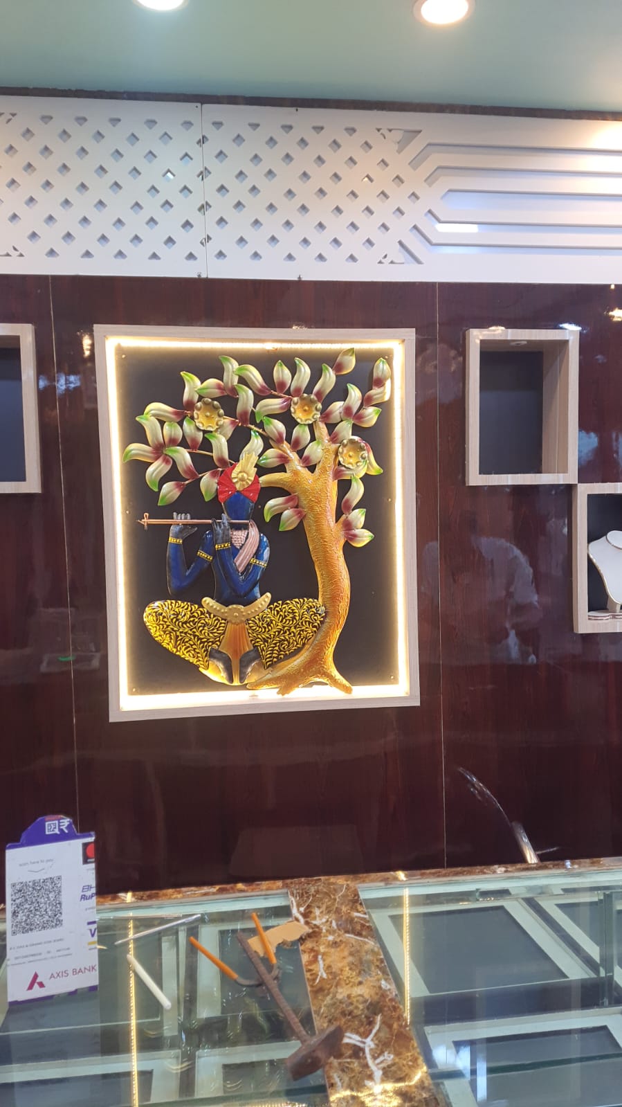 Wall art - Lord Krishna with lighting