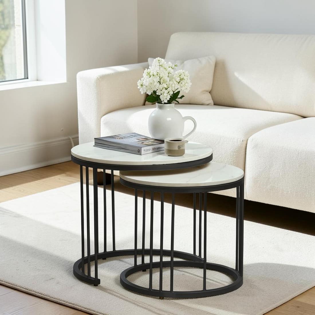 Metalform Round Nesting Coffee Tables – Set of 2 – product view