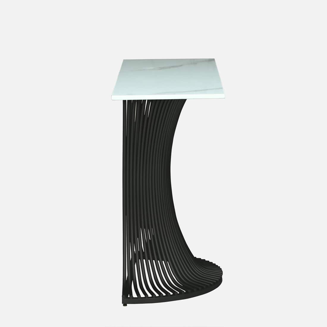 Sleek Black Metal Console Table – view 5