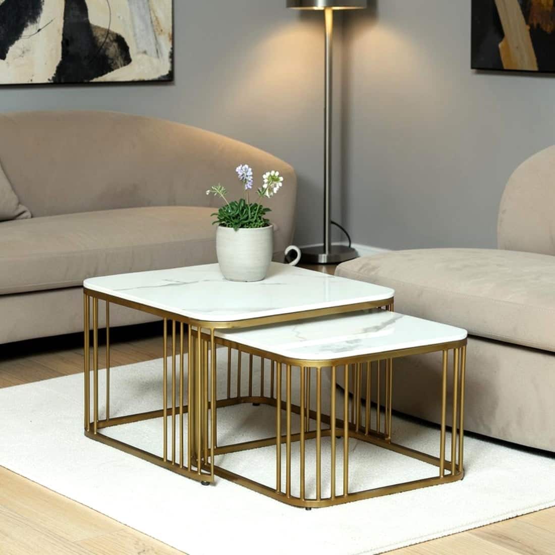 Metlax Square Nesting Coffee Tables – Set of 2 – view 3