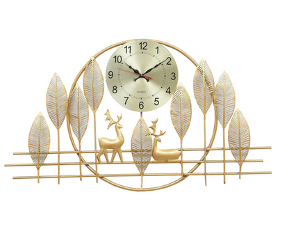 Deer Design Metal Wall Clock