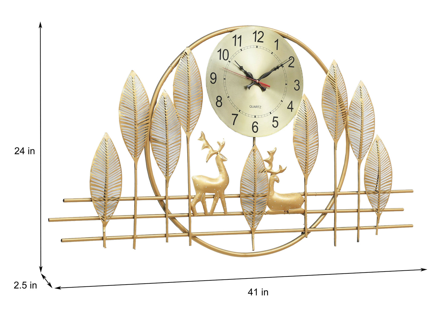 Deer Design Metal Wall Clock
