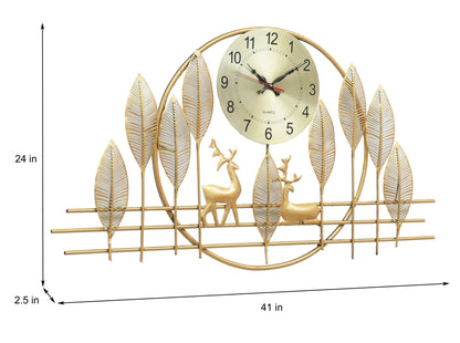 Deer Design Metal Wall Clock