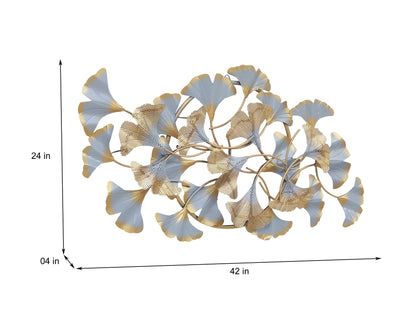Water Lily Metal Wall Art with LED – dimension diagram