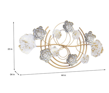White & Gold Flower Zara with LED – dimension diagram