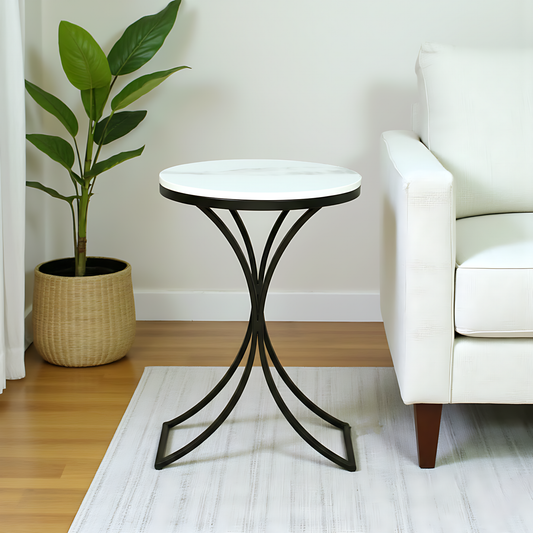 Ring Hourglass Marble Side Table