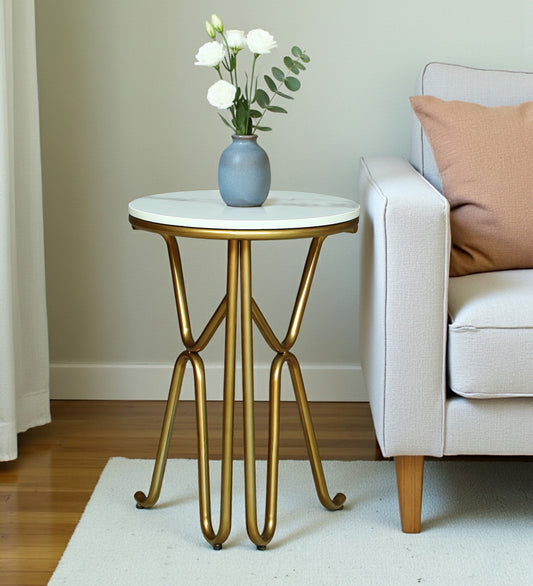 Echo X-Base Marble Side Table