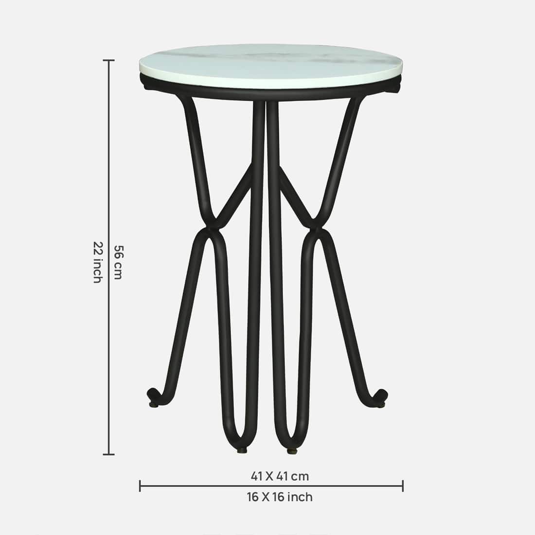 Bamba Black Metal Side Table – view 3