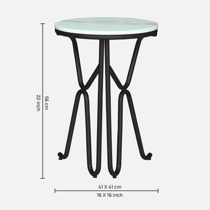 Bamba Black Metal Side Table – view 3
