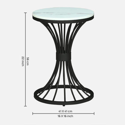 Swish Black Metal Side Table – view 2