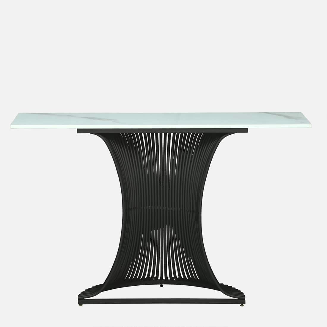 Sleek Black Metal Console Table – view 6