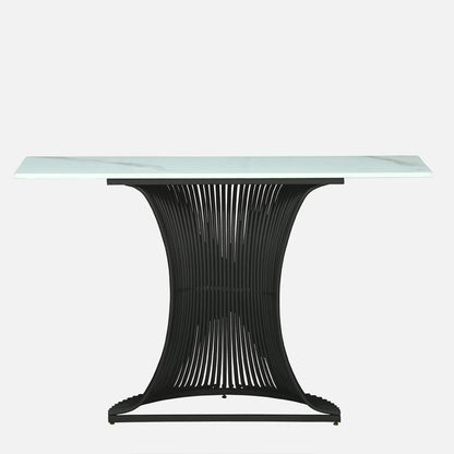 Sleek Black Metal Console Table – view 6