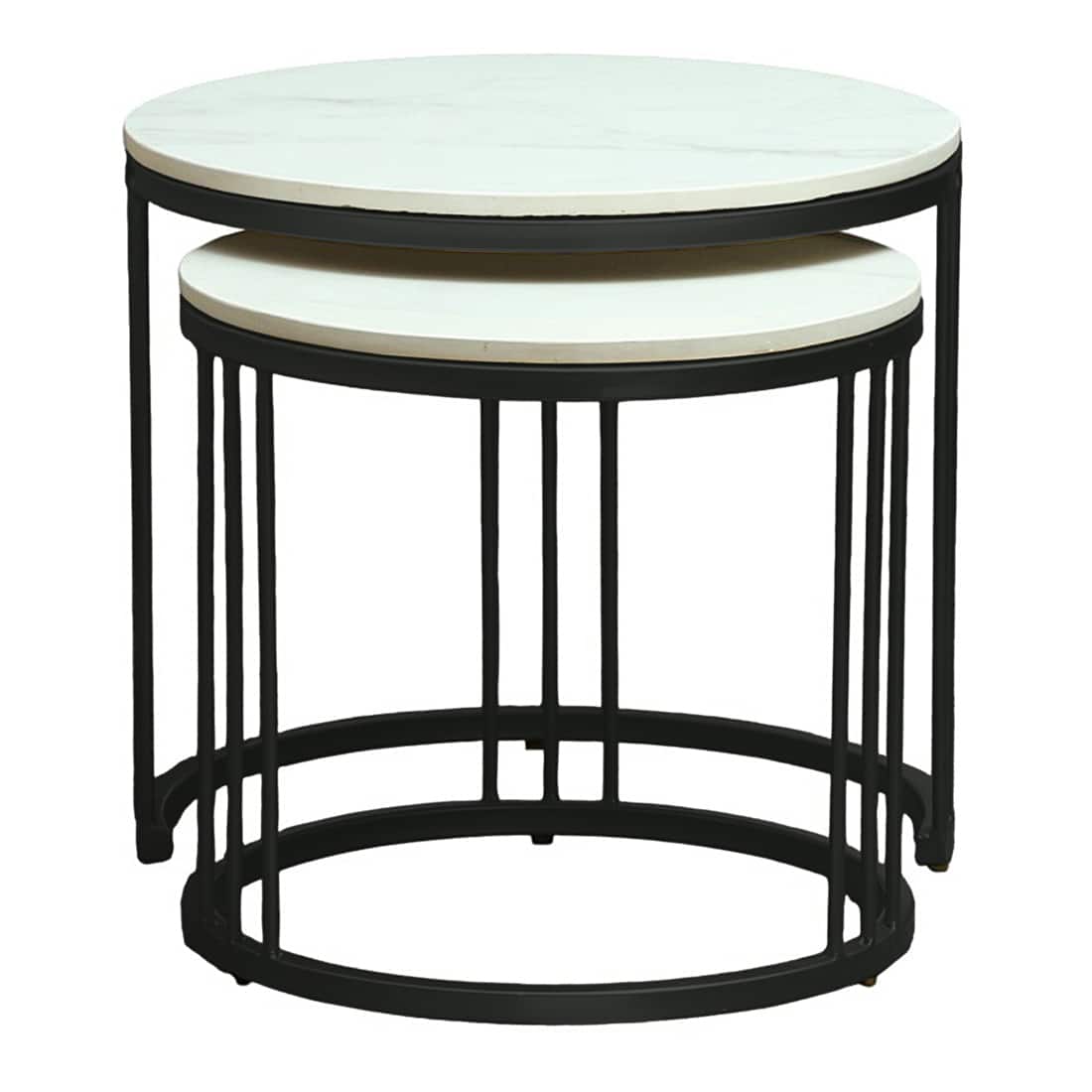 Metalform Round Nesting Coffee Tables – Set of 2 – view 6