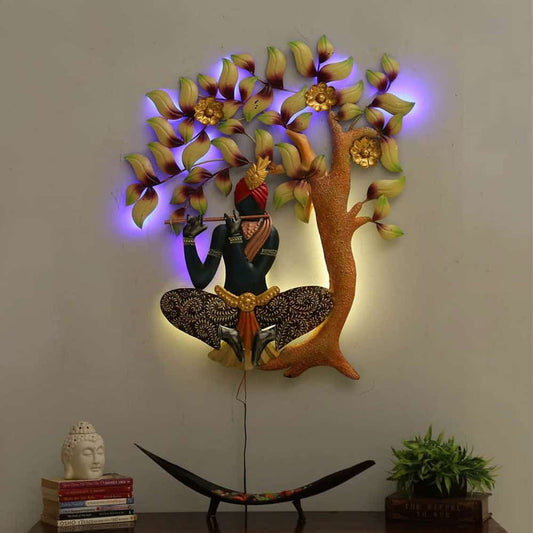 Wall art - Lord Krishna with lighting
