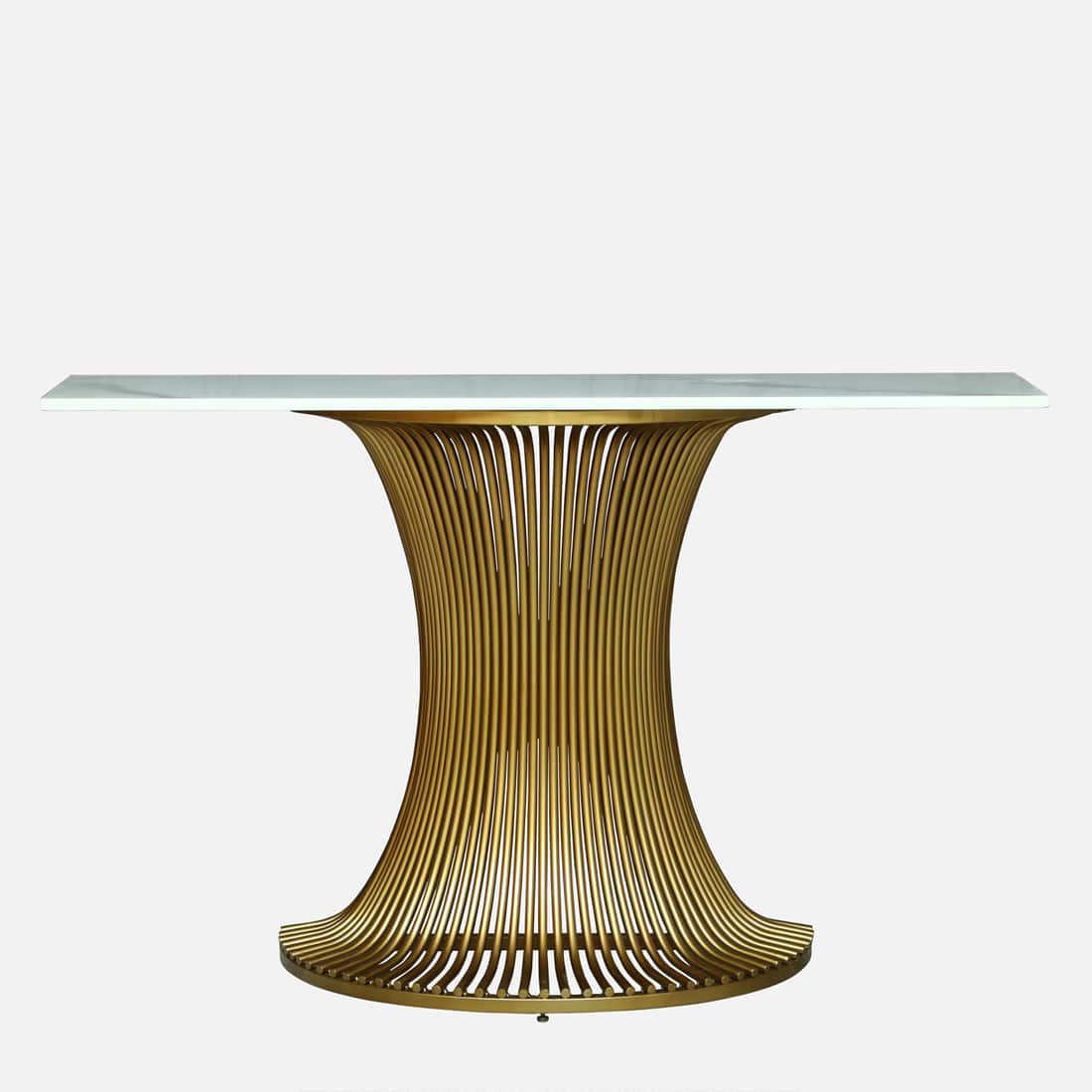 Metalian Gold Metal Console Table – view 5