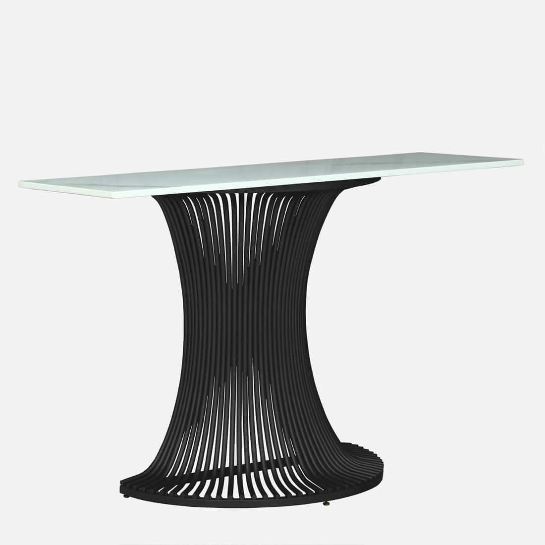 Sleek Black Metal Console Table – view 4