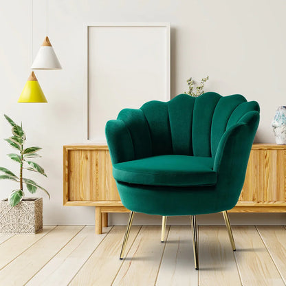 Luxury Green Velvet Lounge Chair