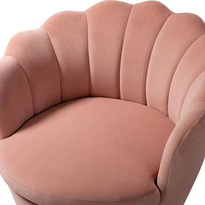 Luxury Pink Velvet Lounge Chair