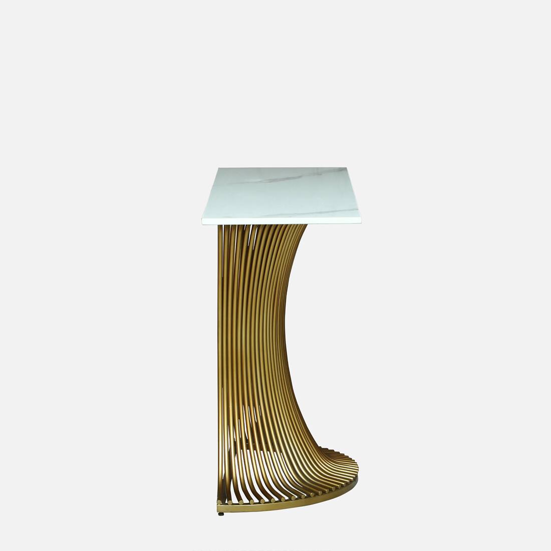 Metalian Gold Metal Console Table – view 6