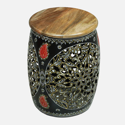 Decorative Handcrafted Metal Side Table – Multicolour – view 5