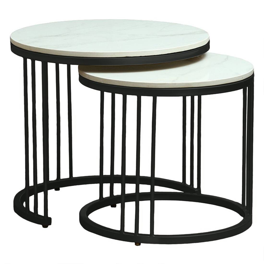 Metalform Round Nesting Coffee Tables – Set of 2 – view 11