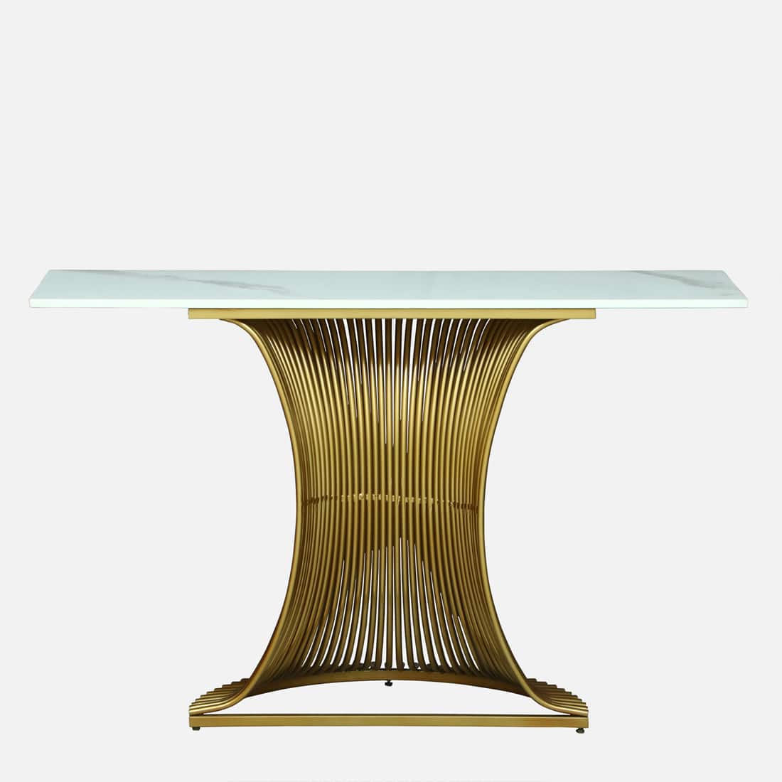 Metalian Gold Metal Console Table – view 7